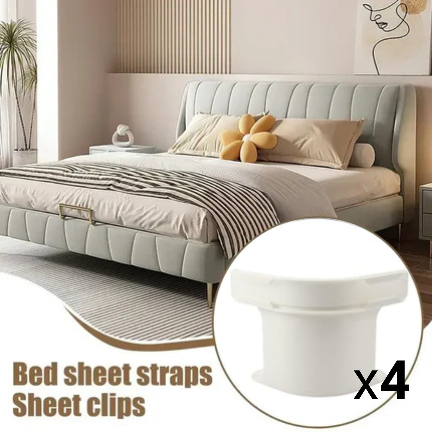 Bed Sheet Holders | 1 Kit (4pcs)