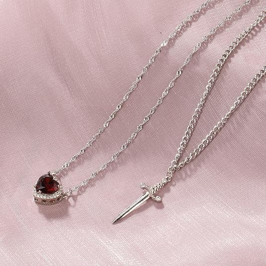 Heart and Sword Necklace - Couple Necklaces