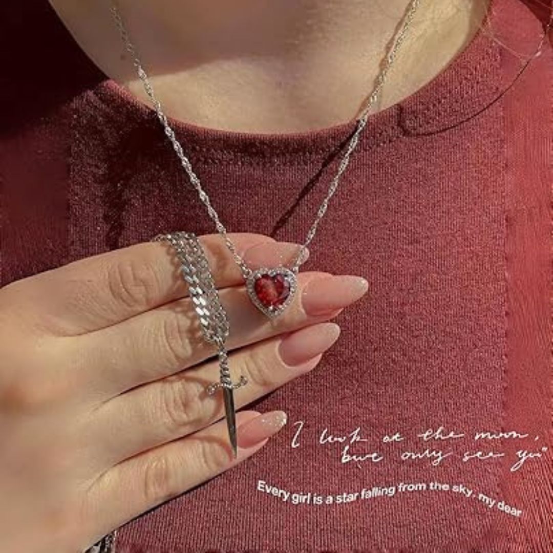 Heart and Sword Necklace - Couple Necklaces