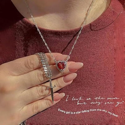 Heart and Sword Necklace - Couple Necklaces