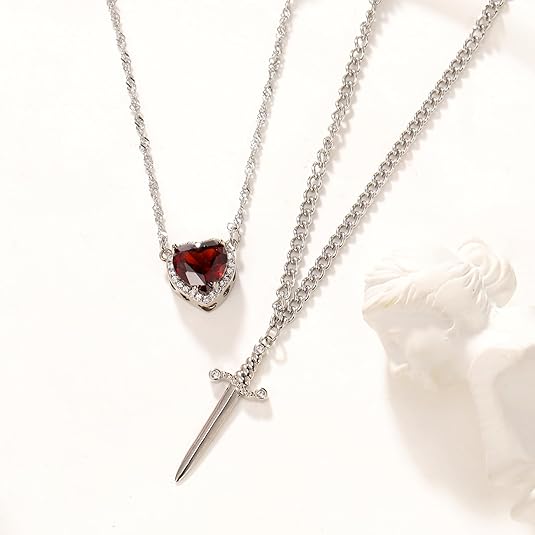 Heart and Sword Necklace - Couple Necklaces