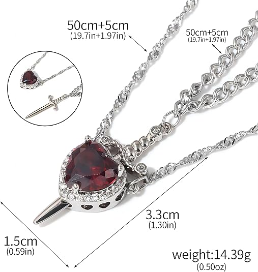 Heart and Sword Necklace - Couple Necklaces