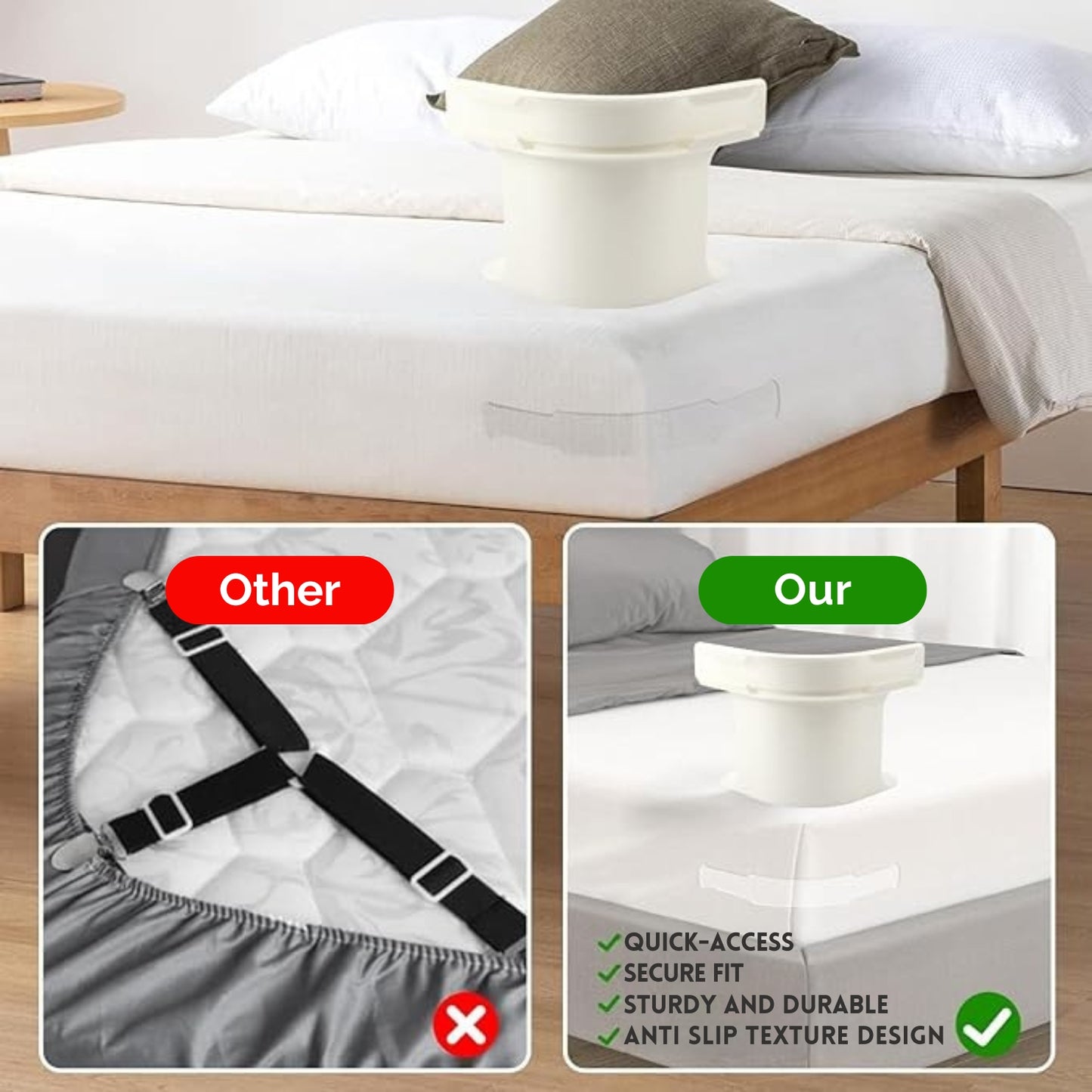 Bed Sheet Holders | 1 Kit (4pcs)